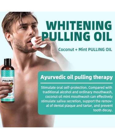 Organic Coconut Parenting Oil for Teeth - 237ml | Fresh Breath & Whitening with Mint Oil | Natural Mouthwash Alternative - Buy Online on GoSupps.com