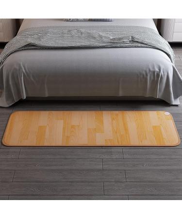 Boxwizard Underfloor Heating Mat - Heated Foot Warmer with Digital Display Timer & Temperature Control - 50x55 cm Light Wood Grain - Buy Online on GoSupps.com