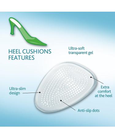 Amope GelActiv Invisible Gel Heel Cushions - Women's Insoles, Size 5-10 - 1 Pair - Buy Online on GoSupps.com