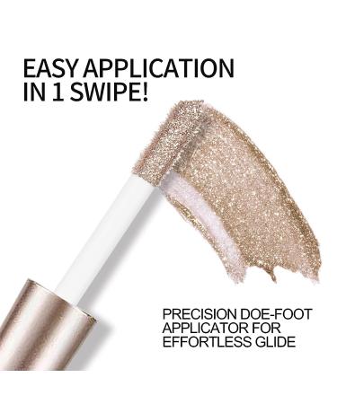 Anglicolor Diamond Glitter Liquid Eyeshadow - Lightweight Smooth Shimmer Eyeshadow & Eyeliner Pen in Champagne - Perfect Cosmetics Gift for Girls and Women - Buy Online on GoSupps.com