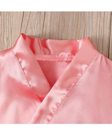 Tdeok Silk Toddler Girls Nightwear Robe | Satin Pajamas Kimono Bathrobe for Kids - Buy Online on GoSupps.com