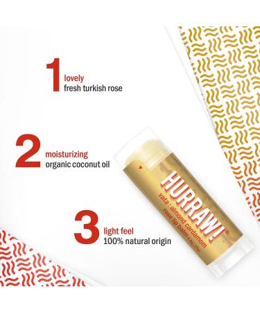 Hurraw! Almond Cardamom Rose (Vata) Lip Balm 2 Pack: Organic Certified Vegan Cruelty and Gluten Free. Non-GMO 100% Natural Ingredients. Bee Shea Soy and Palm Free. Made in USA - Buy Online on GoSupps.com