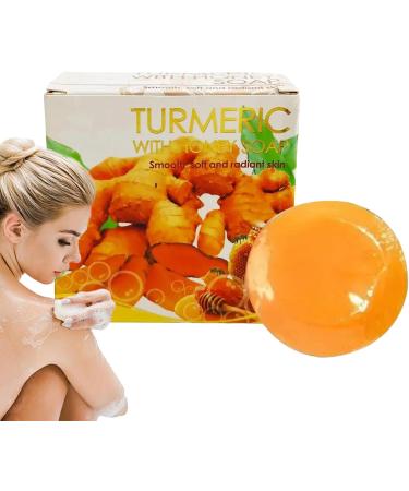  G n rique Turmeric Facial Soap Bar Honey Turmeric Soap - Facial Cleansing Bar Moisturizing Facial Soap | Facial Cleansing Soap Non Irritating Soap Bar Po - Buy Online on GoSupps.com