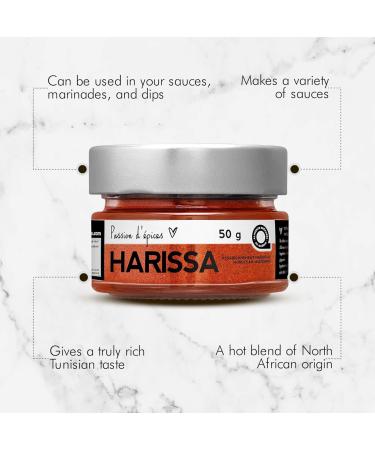 Passion d pices by A Spice Affair s Harissa Spice - 50 g (1.8 oz) - Harissa Spice Blend & Seasoning Spice Powder - Buy Online on GoSupps.com