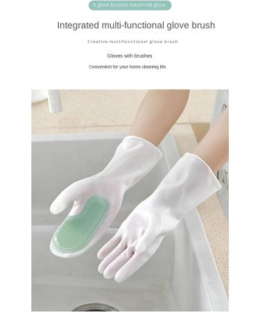 Silicone Dishwashing Gloves Rubber Dishwashing Gloves Magic Dishwashing Gloves Cleaning Brush Cleaning Gloves for Kitchen Bathroom Car Pet Care - Buy Online on GoSupps.com