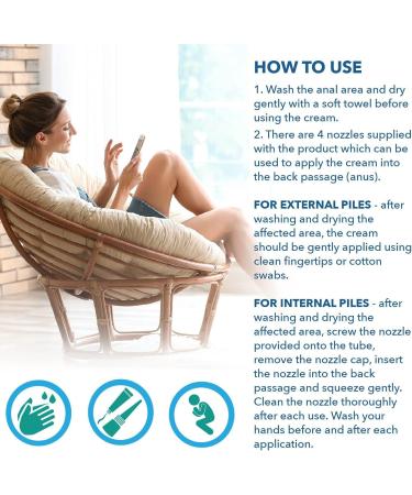 Recuren Plus Hemorrhoid Treatment Natural Hemorrhoid Cream Piles Treatment Soothes Burning Itching and Discomfort Shrinks Piles 6 Nozzles 1 oz x 2 Pack - Buy Online on GoSupps.com