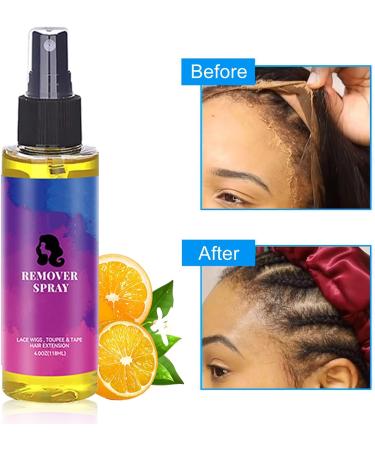 Tape Extensions Remover- Lace Glue Remover - Tape in Extension Remover Spray for Hair Replacement Lace Front Wig Poly Hairpieces Toupee Cosmetic Hair Systems Bonding (118mL) 1PC - Buy Online on GoSupps.com