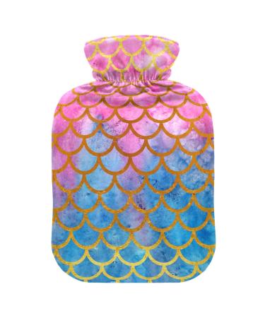 Mermaid scales Fish heat bottle with reference heat bottles for pain relief hot pack hot pack for painful muscle injuries 1l