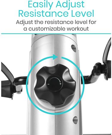 Vive Pedal Exerciser - Compact Stationary Leg Peddler for Office Desk - Low Impact Mini Cycle Bike for Arm or Foot - Portable Sitdown Recumbent Equipment - Buy Online on GoSupps.com