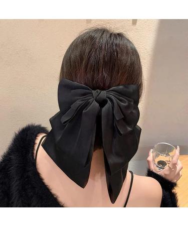 Large Satin Hair Bow Claw Clip for Women & Girls - French Barrette Bowknot Hairpin - Buy Online on GoSupps.com