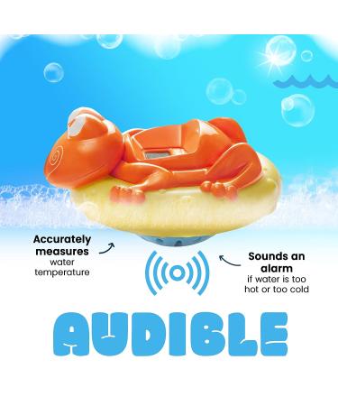 Aquatopia Fergus Frog Baby Bath Thermometer Toy with Audible Alarm - Cute Water Temperature Sensor for Bath Time - Baby Essentials for Safe and Fun Bathing Experience - Buy Online on GoSupps.com