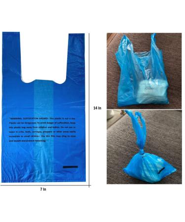 500 Count Disposable Baby Diaper Bags with Fresh Baby Powder Scent | Easy Tie Handles | Multi-use for Pet Waste Disposal & Sanitary Pads - Blue - Buy Online on GoSupps.com