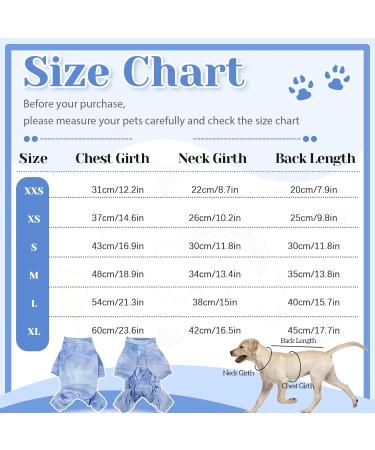 Blue Dog Sweater with Legs - Cotton Pajamas & Windproof Coat for Small/Medium Dogs (Size S) - Warm Puppy Jacket - Buy Online on GoSupps.com