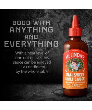 Melinda's Thai Sweet Chili Sauce - Gourmet Hot & Dipping Sauce 12oz - Sweet & Mild Asian Chili - Keto Friendly & Kosher - Whole Fresh Ingredients - Buy Online on GoSupps.com
