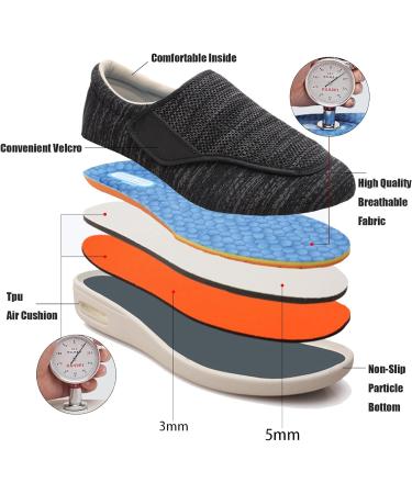 Orthopedic Diabetic Shoes Non-Slip Lightweight Wide Width Edema Shoes for Men and Women - Adjustable Strap, Breathable Mesh, Supportive Orthoshoes for Swollen Feet (Color: A) - W7/M6.5 - Buy Online on GoSupps.com