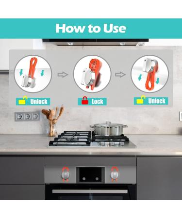 Stove Knob Locks (5 Pack) - Stove Stoppaz Child Safety Guards - Durable Design - Baby and Pets Proof (Red) - Buy Online on GoSupps.com