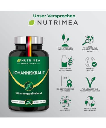 St. John's Wort Capsules - High Dose Certified Laboratory Tested & 100% Vegan - Boost Mood Naturally - Buy Online on GoSupps.com