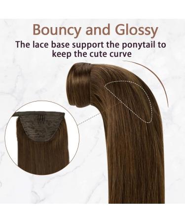 Runature Braid Extensions - Real Chocolate Brown Remy Hair 22 Inch Long Clip-In Ponytail 80g #4 - Buy Online on GoSupps.com