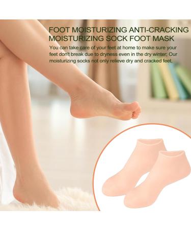 Silicone Moisturizing Socks for Cracked Feet | Slip-Resistant Elastic Foot Care | 2 Pairs Winter Spa Gel Socks for Women - Buy Online on GoSupps.com