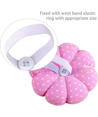eZAKKA Pin Cushion Wristband - Polka Dots Pink | Wearable Needle Pincushion for Sewing & Quilting - Buy Online on GoSupps.com