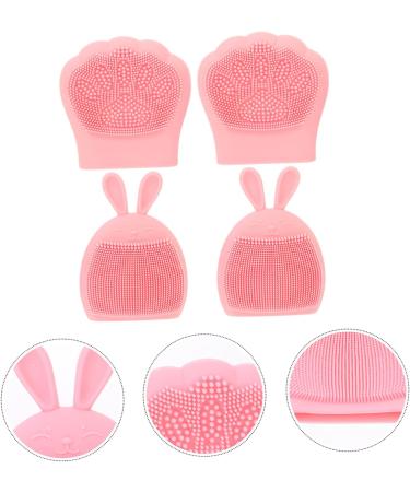 FOMIYES 28 Pcs Rabbit Ears Facial Brush Facial Cleansing Brush Handheld Massagers Hand Held Massager Portable Massager Face Cleaning Brush Silica Gel Miss Household Massage Brush Light Pinkx7pcs 7.5x7.5cmx7pcs - Buy Online on GoSupps.com
