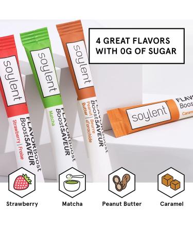 Soylent Flavor Boost Variety Pack - Vegan, 0g Sugar, Gluten-Free Enhancer - 12 Packets - Buy Online on GoSupps.com