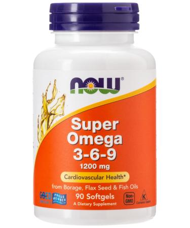 Now Foods Super Omega 3-6-9 1200 mg 90 Softgels