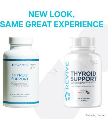 Revive MD Thyroid Support Supplement for Men & Women - Comprehensive Blend of Nutritents Supports Healthy Thyroid Function with Essential Vitamin Minerals & Herbs (90 Capsules 30 Servings) - Buy Online on GoSupps.com