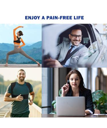 Adjustable Posture Corrector for Women and Men - Breathable Upper Back Brace for Pain Relief in Lumbar, Neck, Shoulder, and Clavicle - Size S/M (29-38) - Buy Online on GoSupps.com
