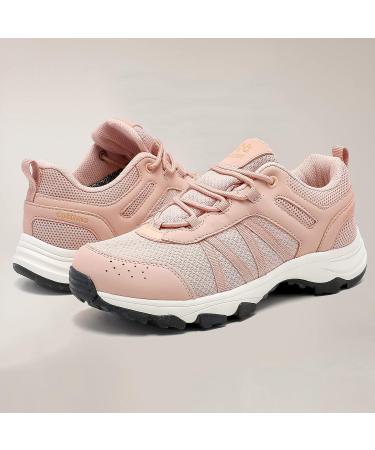 COTTIMO Waterproof Hiking Boots for Women - Non Slip Ankle Booties in Pink - Buy Online on GoSupps.com