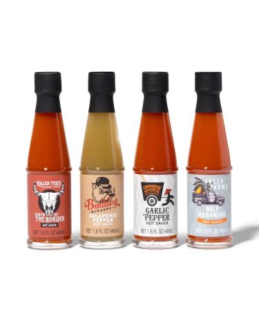 Thoughtfully Hot Sauces Gift Set | Street Food Truck Tasting Set with 4 Spicy Chili Sauces - Perfect for Foodies - Buy Online on GoSupps.com