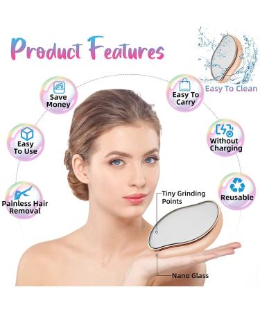 Buy Crystal Hair Eraser - Painless Hair Removal for Smooth Skin | Fast & Easy Solution for Arms Legs & Back (Gold - Buy Online on GoSupps.com