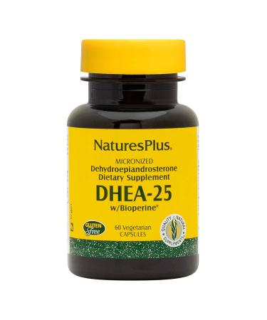 Nature's Plus DHEA-25 with Bioperine 60 Vegetarian Capsules