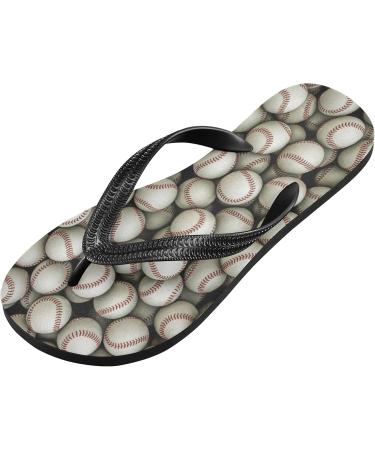 Buy Mnsruu Funny Baseball Flip Flops | Stylish Multicolored Sandals for Men & Women - Perfect for Home Spa Travel - Buy Online on GoSupps.com