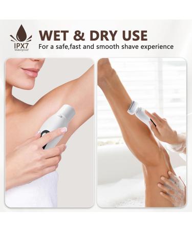 Buy Women's Electric Shaver - Cordless 2-in-1 Razor & Bikini Trimmer for Smooth Painless Hair Removal - Buy Online on GoSupps.com