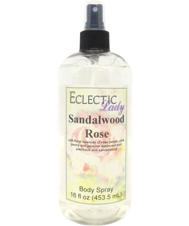 Sandalwood Rose Body Spray 16 ounces Body Mist for Women with Clean Light & Gentle Fragrance Long Lasting Perfume with Comforting Scent for Men & Women Cologne with Soft Subtle Aroma For Daily 16 Fluid Ounces