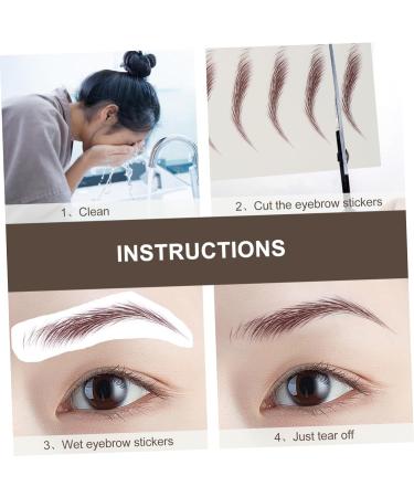 Housoutil 18pcs Eyebrow Stickers Waterproof Sticker Temporary Eyebrow Tool 3d Semi-permanent Transfer Stickers - Buy Online on GoSupps.com