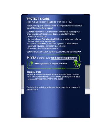 Nivea Men Protect & Care After Shave Balsam - Aloe Vera Vitamin E & Pro Vitamin B5 - 3 x 100ml | Moisturizing Balsam for Men - International Shipping Available - Buy Online on GoSupps.com