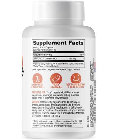 Bucked Up Babe Creatine Creatine HCL Capsules for Women 750mg Serving - 60 Servings (60 Capsules) - Buy Online on GoSupps.com