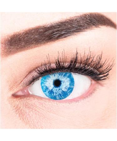 Buy Blue White Walker Contact Lenses - Ice Blue Anime Cosplay Strong Opaque Colors Free Containers - Halloween & Carnival - -3.5 Dioptria - Buy Online on GoSupps.com