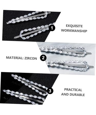 minkissy 1 Pair Crystal Zirconia Hair Clip Wedding Hair Accessories for Women Crystal Hair Clip Bride Hair Clip Crystal Hairpins Hair Barrettes Rhinestone Hair Clips Girl Miss Headgear - Buy Online on GoSupps.com