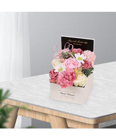 Buy Pink Soap Flowers in Gift Box - Decorative Bath Soap for Birthdays & Valentine's Day - Perfect Gift for Her Girls & Lovers - Buy Online on GoSupps.com