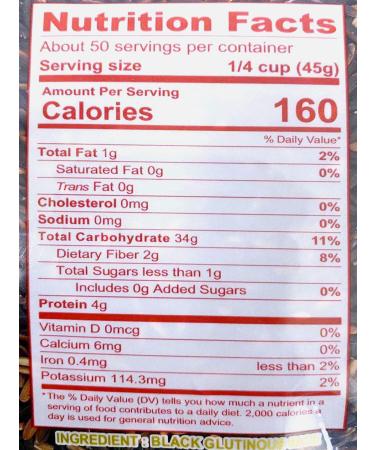 Three Ladies Black Glutinous Rice 5 lbs - Premium Quality Grains for Cooking & Baking - Buy Online on GoSupps.com