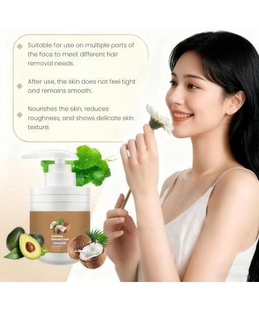 Cr me D pilatoire Visage l Huile de Noix de Coco Cr me d pilation Douce pour L vre Sup rieure et Menton limine les Poils Sans Irritation Soin Apaisant pour Peaux Sensibles Femmes et Hommes (2pc) - Buy Online on GoSupps.com