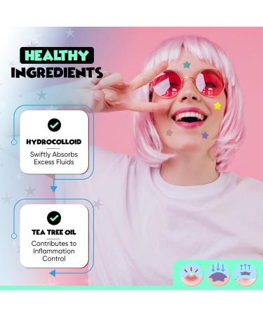 Star Pimple Patches (72 Count) - Acne Healing Hydrocolloid Stickers with Tea Tree Oil for Fast Blemish Relief | Buy Now for Gentle Skin Recovery - Buy Online on GoSupps.com