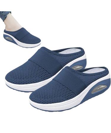 Orthopedic Shoes for Women | 2023 New Orthopedic Sneakers for Women | Casual Breathable Walking Arch Support Shoes Blue US 8