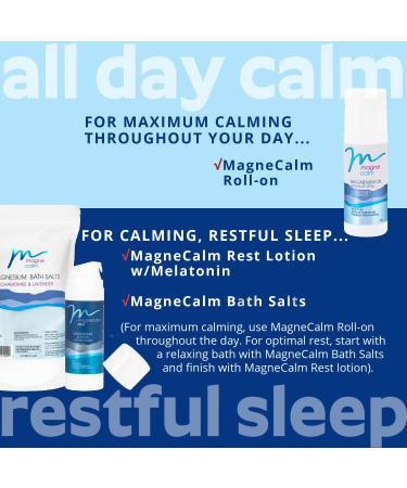 MagneCalm Rest Lotion with Melatonin | Lavender & Chamomile Magnesium Lotion for Relaxation - 5oz - Buy Online on GoSupps.com