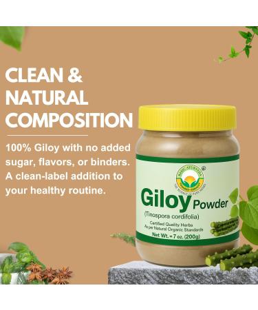 BASIC AYURVEDA Giloy (Guduchi) Powder | 7.05 Oz (200g) | Pure Tinospora Cordifolia Powder for Herbal Tea | Supports Immunity & Energy | No Added Colors & Flavors | Non-GMO Gluten-Free & Vegan - Buy Online on GoSupps.com