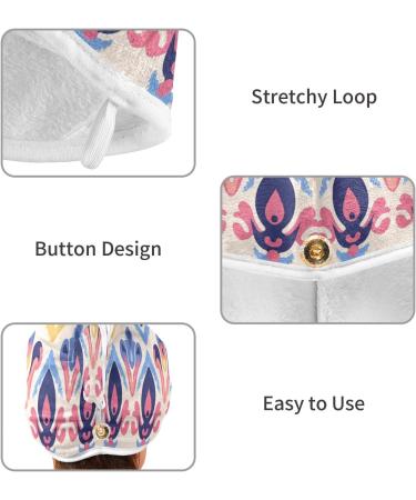 Ethnic Symbol Hair Towel 2 Pack | Super Absorbent Quick Dry Hair Turbans for Women & Girls - Buy Online on GoSupps.com