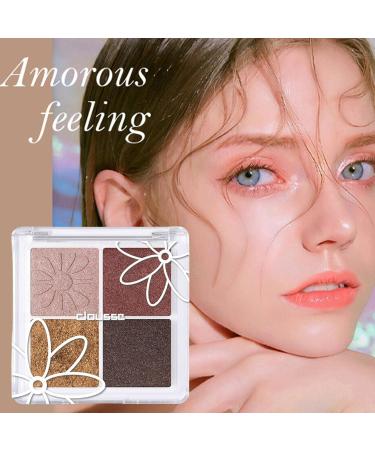 Eyeshadow Palette 4 Colors - 4 Colors Blendable Matte Shimmer Eye Shadow Pallet - Highly Matte & Shimmer Neutral Eyeshadow Makeup Blendable Lasting Eye Shadow Cosmetics 02 - Buy Online on GoSupps.com